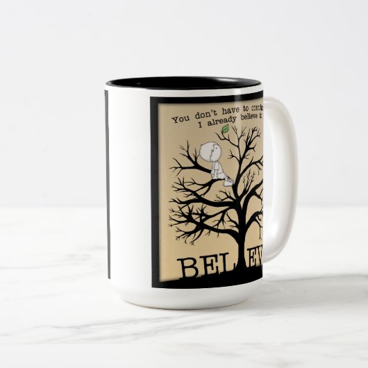 Bloomstructuur Tweekleurige Koffiemok (Voorkant rechts)