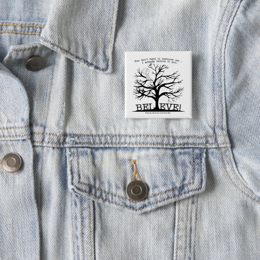 Bloomstructuur Vierkante Button 5,1 Cm (In situ)