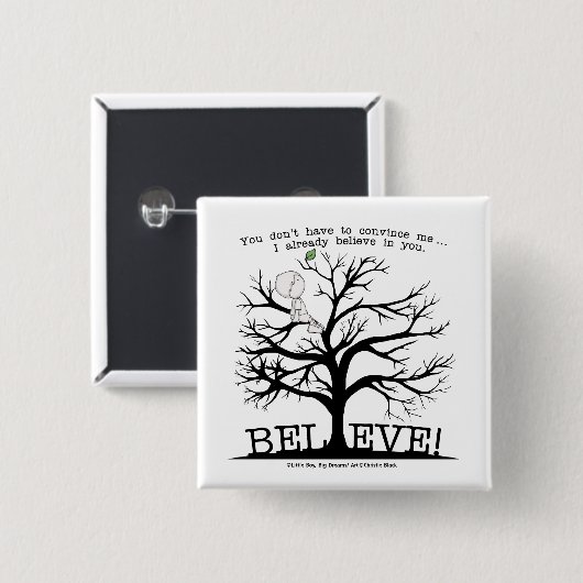 Bloomstructuur Vierkante Button 5,1 Cm (Voorkant /achterkant)