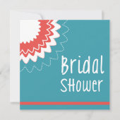 Bloomventilator - blauw en koraal kaart (Voorkant)