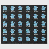 Blooo Funny Blue Ghost Pun Dark BG Cadeaupapier (Vlak)