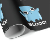Blooo Funny Blue Ghost Pun Dark BG Cadeaupapier (Rol Hoek)