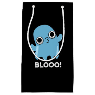 Blooo Funny Blue Ghost Pun Dark BG Klein Cadeauzakje