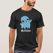 Blooo Funny Blue Ghost Pun Dark BG T-shirt (Voorkant)