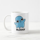 Blooo Funny Blue Ghost Pun Koffiemok (Links)