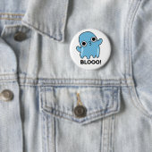 Blooo Funny Blue Ghost Pun Ronde Button 5,7 Cm (In situ)