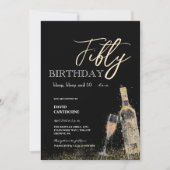 Bloop, bloop en 50 hier! 50ste verjaardag kaart (Voorkant)