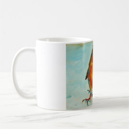 BloOrp. De Engelse rode Robin op blauwe achtergron Koffiemok