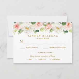 bloos bloemrijke maaltijd keuze RSVP kaart