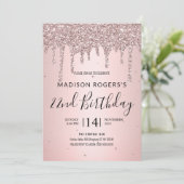 Bloos bronzen jonge meisje dame glitter kaart (Staand voorkant)