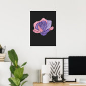 Bloos en Bloem Roos Poster (Thuiskantoor)