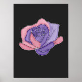 Bloos en Bloem Roos Poster (Voorkant)