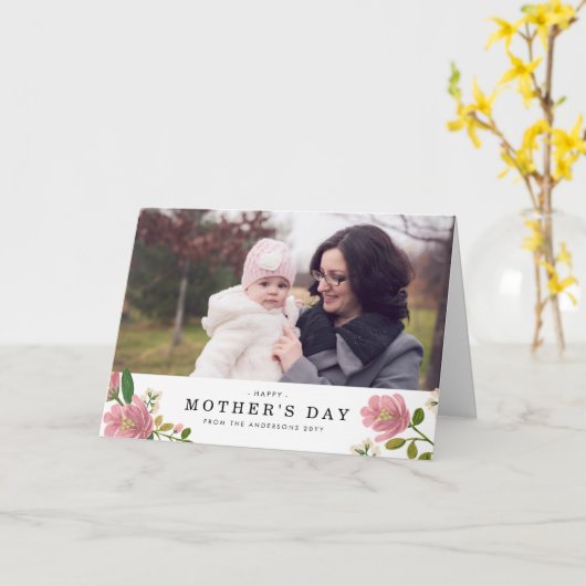 Bloos het Moederdag van het Boeket Kaart (Gele Bloem)