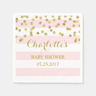 Bloos het Roze Baby shower van de Confettien van Servetten