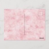 Bloos het Roze Witte Hart van de Liefde Briefkaart (Achterkant)