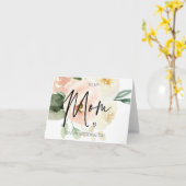 Bloos Roze Bloemen aan Mijn Mamma op Mijn Dag van Kaart (Gele Bloem)