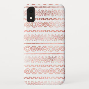 Bloos Roze - nam Gouden Hand Getrokken Patroon Case-Mate iPhone Case