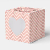 Bloos Roze toenam de Gouden Zoete Chevron van 16 Bedankdoosjes (Voorkant Zijde)