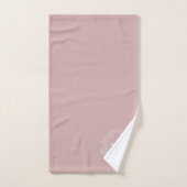 Bloos Stof Roze Moderne Script Meisjesachtige Mono Bad Handdoek (Handdoek)