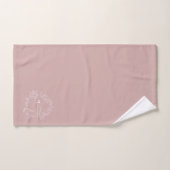 Bloos Stof Roze Moderne Script Meisjesachtige Mono Bad Handdoek (Handdoek)