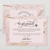 Bloos We Zijn Getrouwd Trouw / Elope Aankondiging (Voorkant / Achterkant)