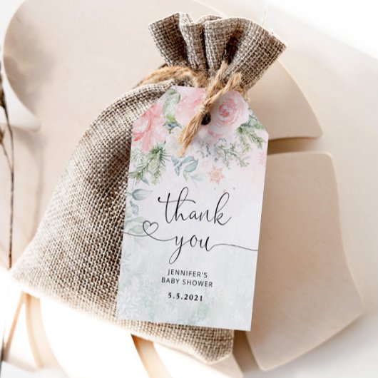 Bloos winter dank je  cadeaulabel