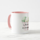 Bloosroze Leven is een droom Muntijs Mok (Voorkant links)