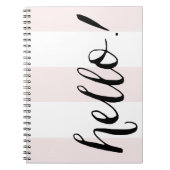 Bloost de Moderne Kalligrafie van het hallo het Notitieboek (Voorkant)