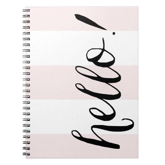 Bloost de Moderne Kalligrafie van het hallo het Notitieboek (Voorkant)