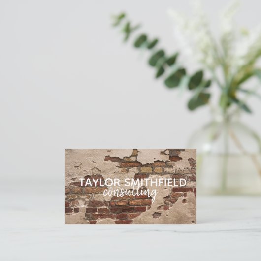 blootgestelde baksteen visitekaartje (Staand voorkant)
