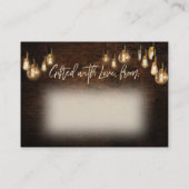 Blootgestelde bakstenen Edison Lights Display Vrij Informatiekaartje (Achterkant)