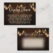 Blootgestelde bakstenen Edison Lights Display Vrij Informatiekaartje (Voorkant / Achterkant)