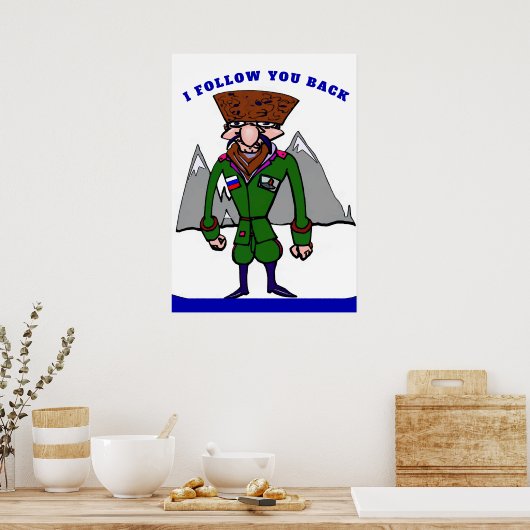 Blootgestelde Gekke trol, Poster (Keuken)