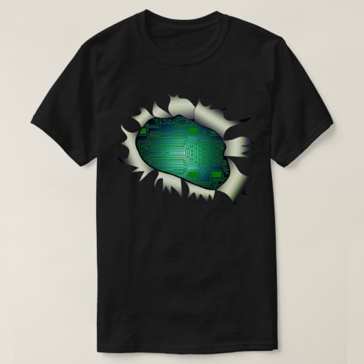 Blootgestelde kringloop Board Chest Engineer T-Shi T-shirt (Design voorkant)