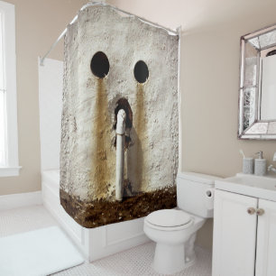 Blootgestelde waterleiding douchegordijn