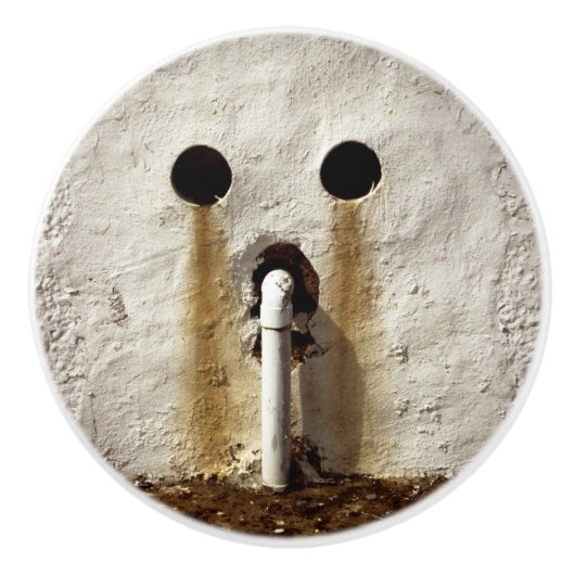 Blootgestelde waterleiding keramische knop (Voorkant)