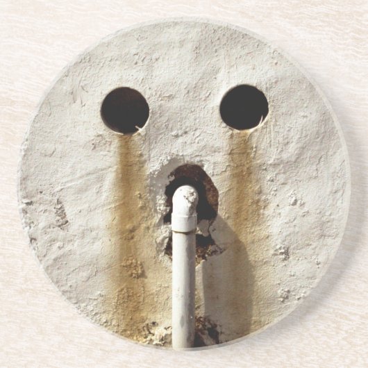 Blootgestelde waterpijp Antropomorfe Kunst Zandsteen Onderzetter (Voorkant)