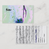 Blootstelling aan muziekopnames visitekaartje (Voorkant / Achterkant)