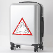 Blootstellingsdriehoek Sticker (Koffer)