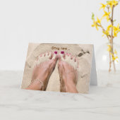 Blootvoets-denkt aan u kaart (Gele Bloem)