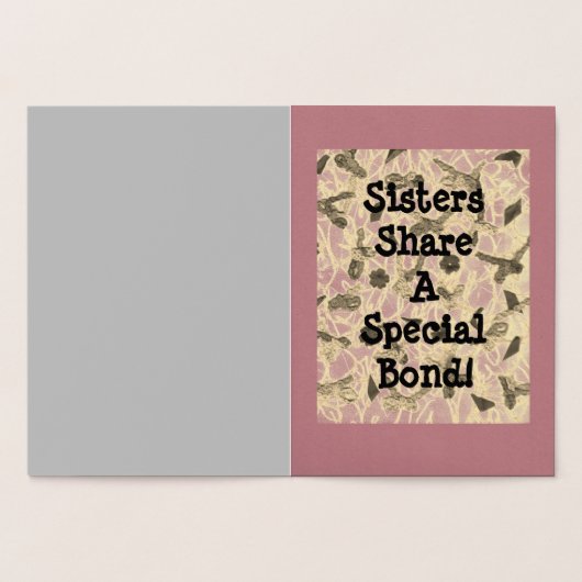 Blootzuster met opgerolde poten folie kaarten (Binnen)