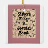 Blootzuster met opgerolde poten keramisch ornament (Voorkant)