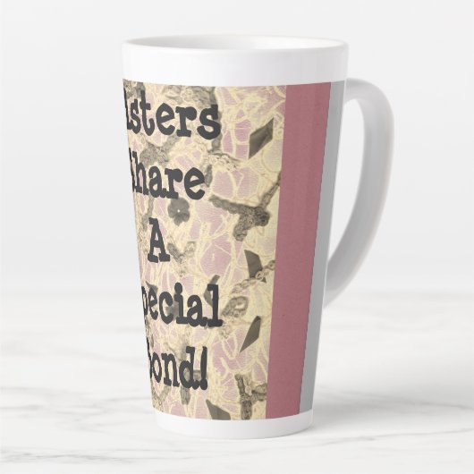 Blootzuster met opgerolde poten latte mok (Rechterhoek)