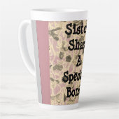 Blootzuster met opgerolde poten latte mok (Linkerhoek)