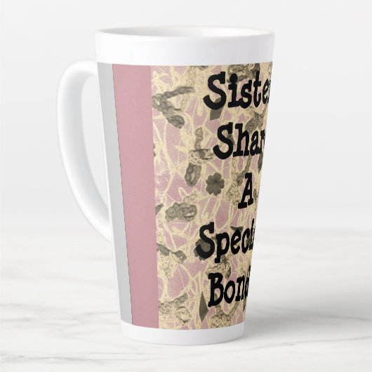 Blootzuster met opgerolde poten latte mok (Linkerhoek)