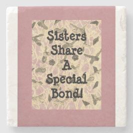 Blootzuster met opgerolde poten stenen onderzetter