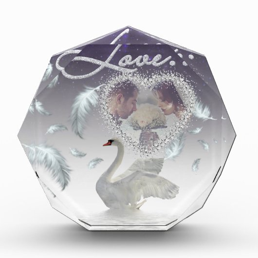 Bloque de fotos personalizado  con plumas y brillo fotoblokken (Voorkant)