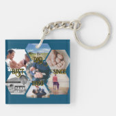 Bloque para fotos "Best Dad Since" personalizable Sleutelhanger (Achterkant)
