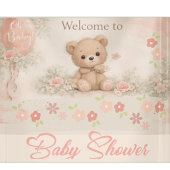 blos bruine beer bloemig aquarel sticker