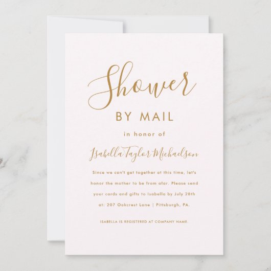  blos en bloemendouche per post kaart (Voorkant)